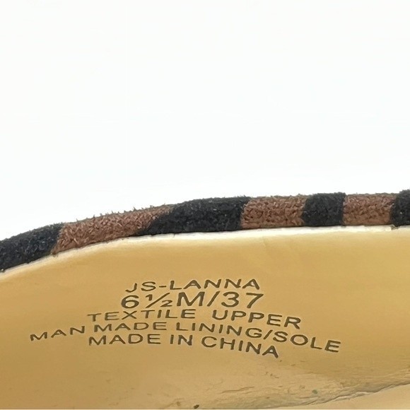 NEW Jessica Simpson Womens Size 6.5 Metal Ankle Chain Tiger Ballet Flats Shoes - Picture 11 of 12